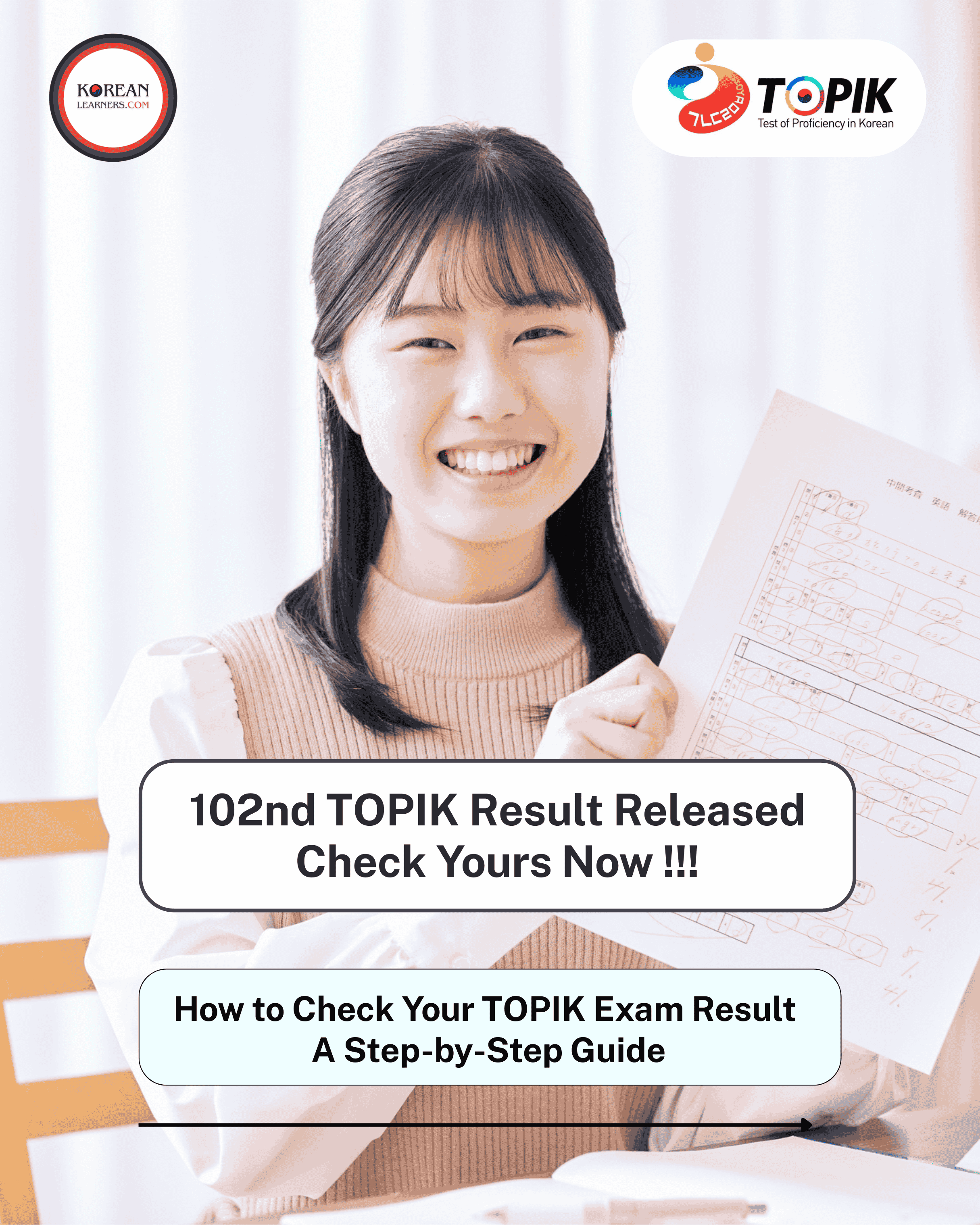 102nd TOPIK Result Released: Simple Guide to Check Your Score Online